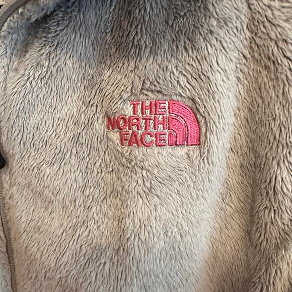 The North Face Jacket Womens Small Fleece Osito Full Zip Gray Pink Ribbon - Picture 3 of 12